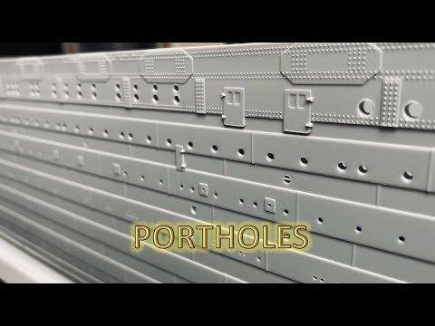 Radio Control Trumpeter 1:200 Titanic Build Part 1 - Portholes