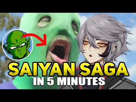 Vtuber reacts to Mega64's "Saiyan Saga in 5 minutes"