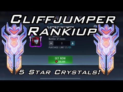5 Star Cliffjumper Rank Up | x6 5 Star Bot Crystal Opening! - Transformers: Forged to Fight