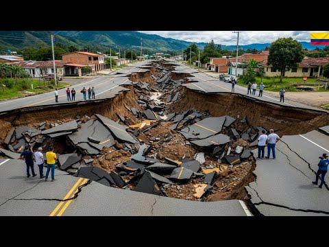 ¡Desastre en Santander, Colombia! ¡Una Falla Geológica Abre la Tierra y Destruye Kilómetros de Carre
