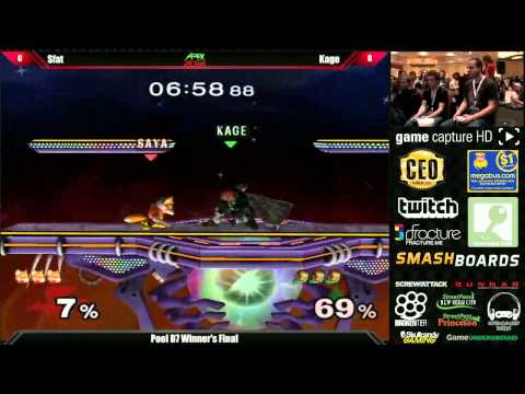 Apex 2014 Melee - Pool D7 Winner's Finals - SFAT (Fox) vs Kage (Ganondorf)