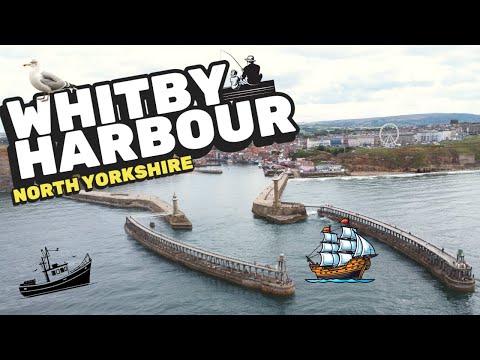 Whitby Harbour, North Yorkshire. Drone video filmed in 4K!