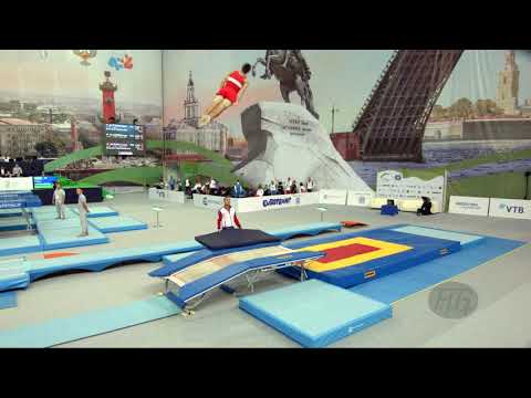 ZALOMIN Mikhail (RUS) - 2018 Trampoline Worlds, St. Petersburg (RUS) - Qualification Double Mini R2