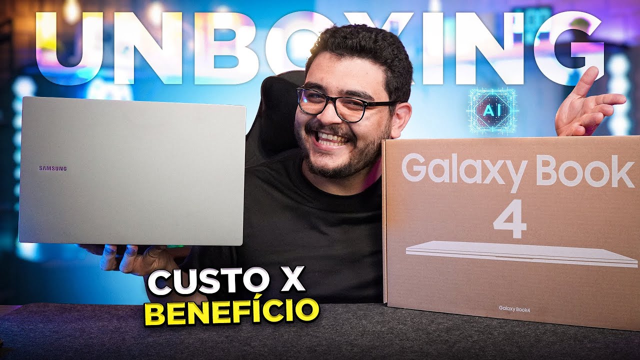 Notebook Samsung GALAXY BOOK 4 Unboxing e análise completa VALE A PENA?