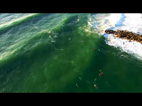 Drone shots of Capbreton and surfers