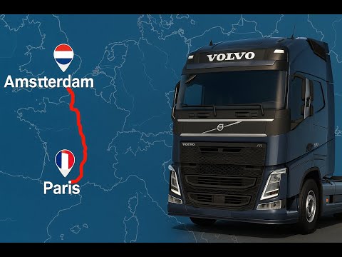 🚛 Euro Truck Simulator 2 – Amsterdam 🇳🇱 to Paris 🇫🇷 🗺️ Smooth Roads & City Lights! 🌆
