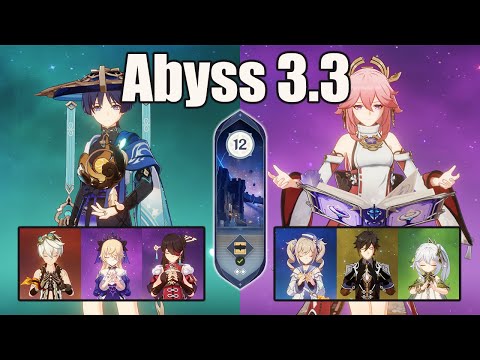 C0 Wanderer Double Electro And C0 Yae Miko Hyperbloom Floor 12 SPIRAL ABYSS 3.3 - Genshin impact