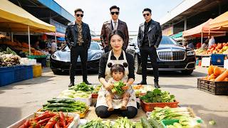 賣菜女孩帶孩子擺攤被砸，怎料她是走丟的首富繼承人，一張黑卡價值百億打臉全場！#短劇 #逆襲 #萌娃 #親情