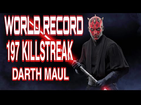 (Old World Record) 197 Darth Maul Gameplay/Killstreak-Star Wars battlefront 2