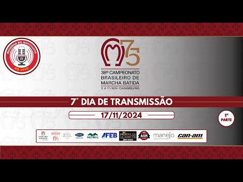 38° CAMPEONATO BRASILEIRO DE MARCHA BATIDA|CAXAMBU-MG DIA 07 PARTE01| 17/11/2024 GRANDES CAMPEONATOS
