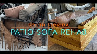 Patio Sofa Restoration / Wicker Sofa / Furniture Rehab