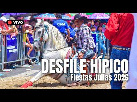 DESFILE HÍPICO de la FERIA GANADERA en las FIESTAS JULIAS de SANTA ANA - EL SALVADOR 2026