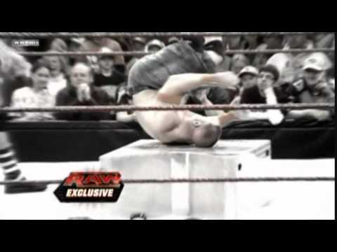 Batista Bomb On Steel Steps to John Cena