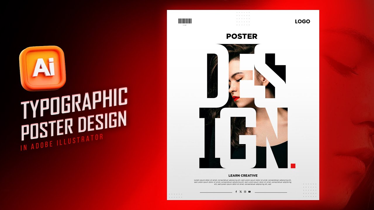 Typography poster design in Adobe Illustrator | Typographic poster design I  Creative Poster