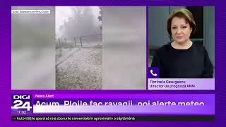 Efectele vremii extreme: bărbat salvat de viitură cu elicopterul în Dâmbovița