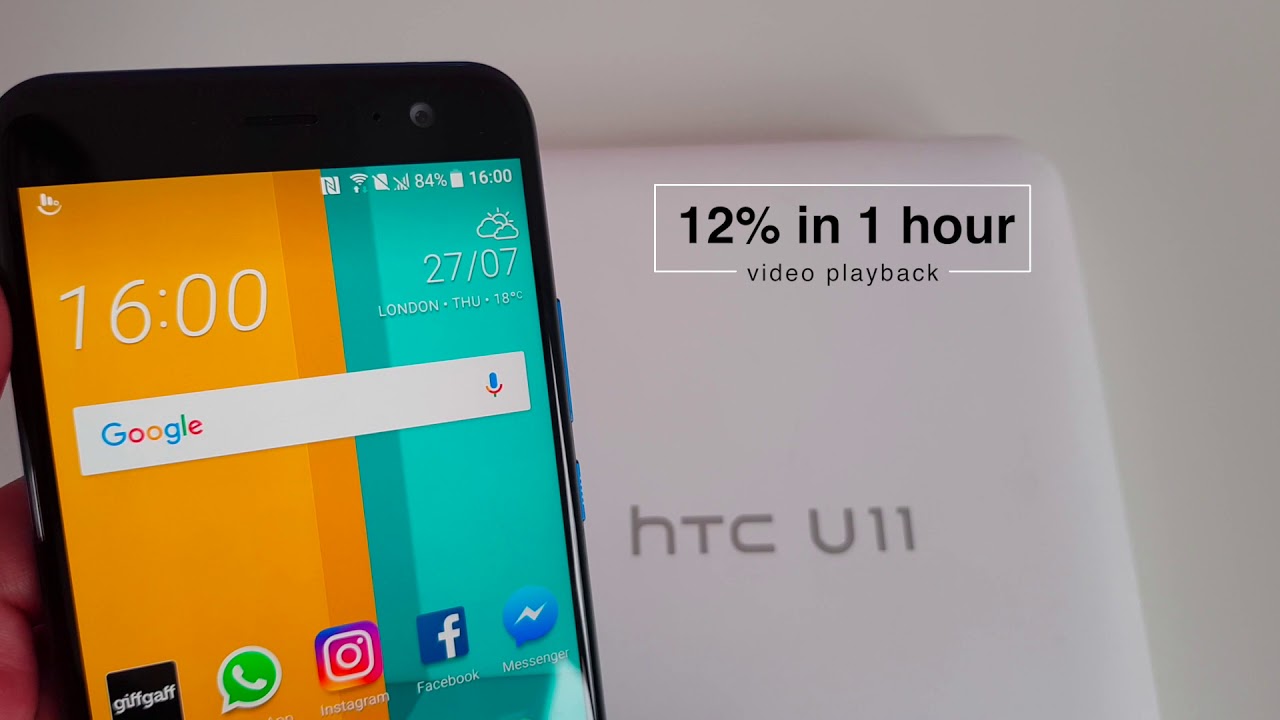 HTC U11 Battery Test | Phone review | giffgaff