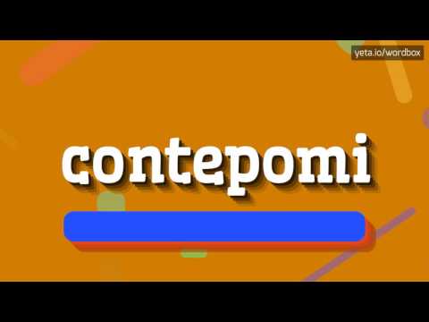 CONTEPOMI - HOW TO PRONOUNCE IT!?