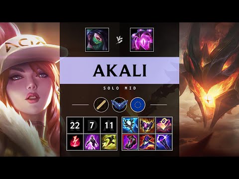 Akali Mid vs Vel'Koz - EUW Diamond Patch 25.09
