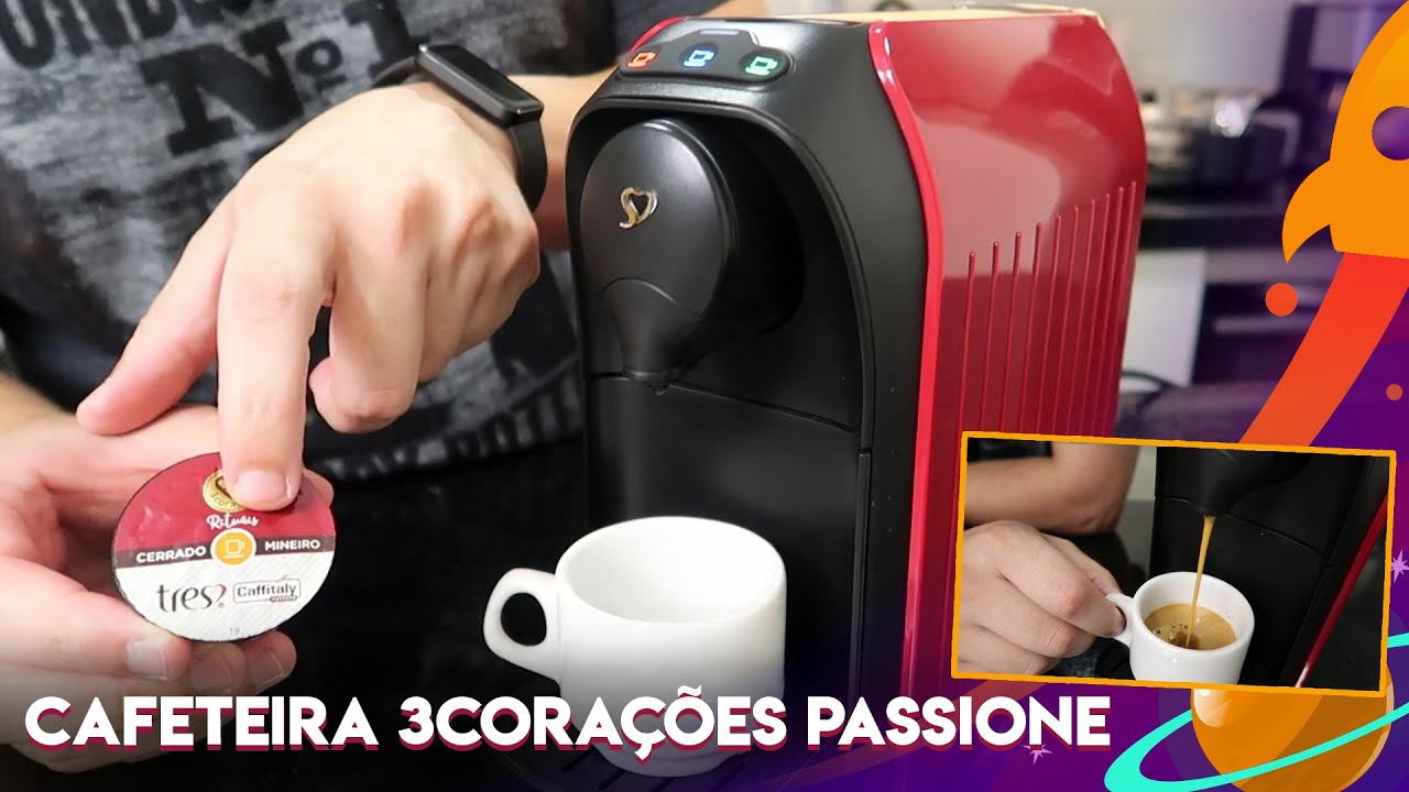 LIGANDO PELA PRIMEIRA VEZ CAFETEIRA TRÊS CORAÇÕES PASSIONE: COMO USAR CAFETEIRA DE CÁPSULA