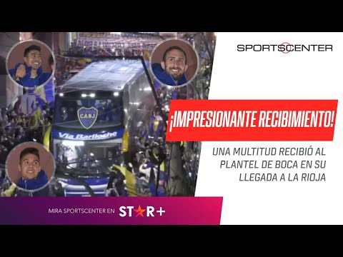 ¡IMPRESIONANTE recibimiento de los hinchas de #Boca al plantel en La Rioja!