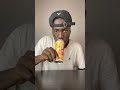 Black man drinks blue monkey for the first time
