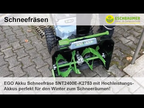 EGO Akku Schneefräse SNT2400E-K2753 mit Hochleistungs-Akkus perfekt für den Winter zum Schneeräumen!