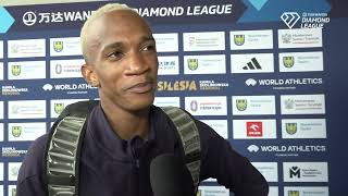 Collen Kebinatshipi After Running 43.59 In Silesia Diamond League 400m, Beats Rai Benjamin