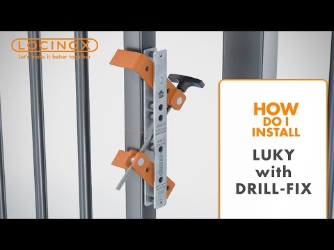 LUKY Gate Lock on Industrial Gate with Drill-Fix Drilling Jig - Locinox Installation Video