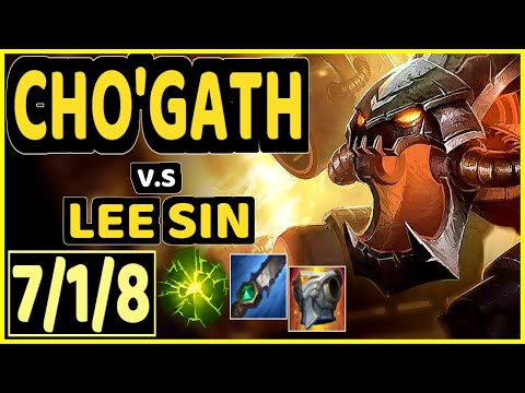 STYLLEE (CHO'GATH) vs LEE SIN - 7/1/8 KDA JUNGLE GAMEPLAY - EUW Ranked GRANDMASTER