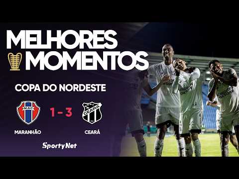 Gols e lances de Maranhão x Ceará