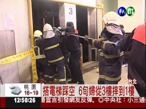 家禽市場電梯故障 婦踩空墜3樓