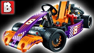 YouTube thumbnail: Lego Technic Race Kart Set 42048 + Has Working Gear Box! | Unbox Build Time Lapse Review