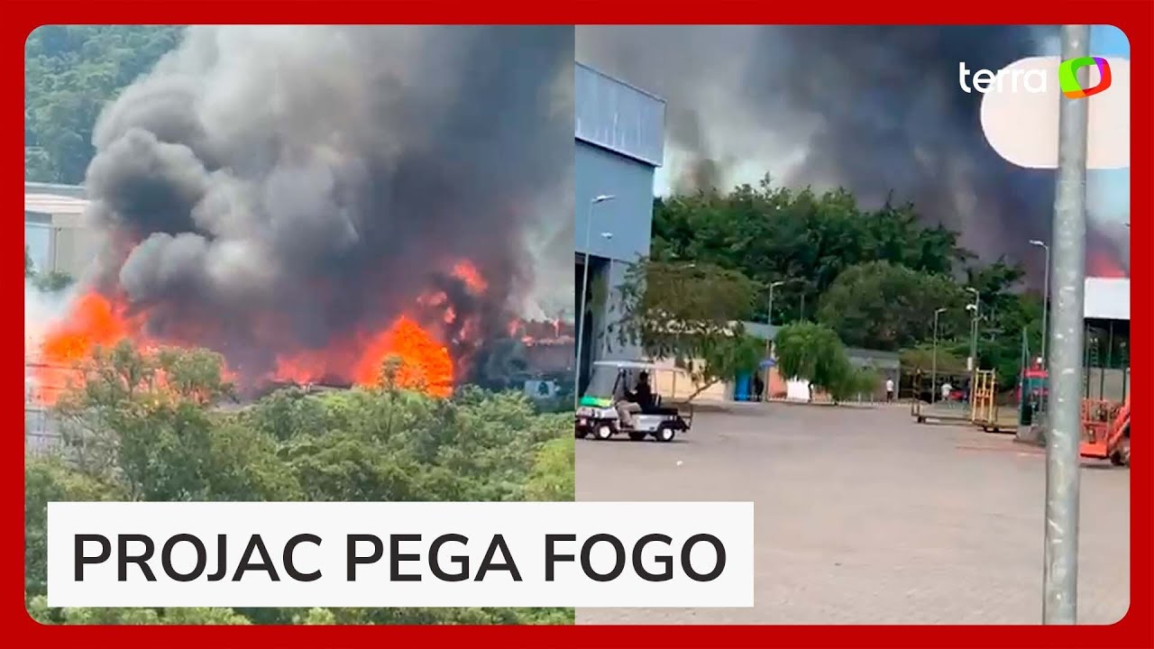 Incêndio atinge cidade cenográfica da Globo na Zona Oeste do Rio