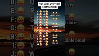 Find your and their initials sign #shorts #initials #youtubeshorts