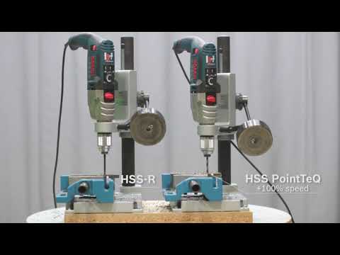 Comparing standard HSS drill with Bosch PointTeQ drill