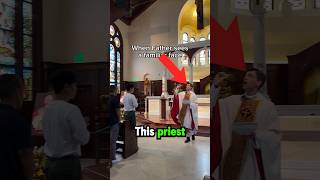 This priest surprised the cameraman with a blessing! #shorts