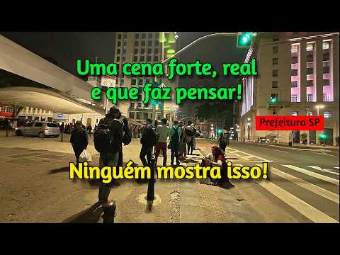 Hora da janta, centro de São Paulo. A realidade mostrada sem filtros e sem maquiagem.