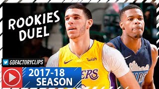 Lonzo Ball vs Dennis Smith Jr. ROOKIES Duel Highlights (2018.01.13) Lakers vs Mavericks - SICK!