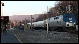 preview picture of video 'Norfolk Southern & Amtrak action at Lewistown, PA 12-27-2013'