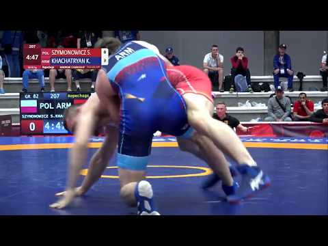 Repechage GR - 82 kg: S. SZYMONOWICZ (POL) v. K. KHACHATRYAN (ARM)