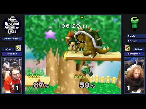 NE Melee Arcadian 2025 - MATE | 22K (Sheik) vs. Heavenly Sunflower (Bowser) - SSBM WR4