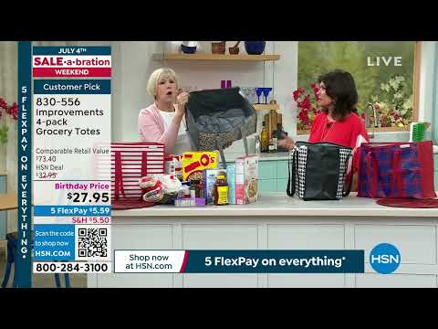 Improvements 4pack Grocery Totes