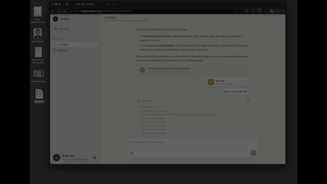 VisaPod Demo