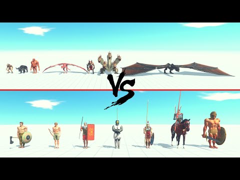 Fantasy Faction Vs Ancient Humans Faction ARBS | Animal Revolt Battle Simulator