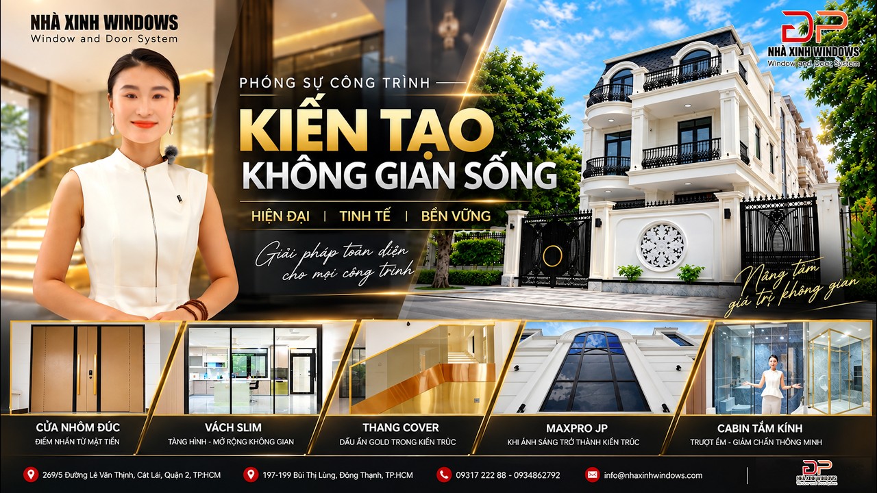 KHÁM PHÁ BIỆT THỰ HIỆN ĐẠI | 5 Giải Pháp Nhôm Kính Được Nhà Xinh Windows Kiến Tạo