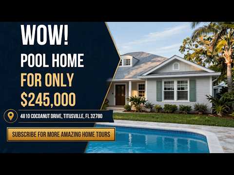 Wow! Pool home for only $245,000!!! Titusville Florida