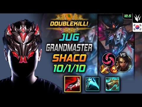 GrandMaster Shaco Jungle vs Nidalee - 천상계 정글 샤코 드락 칼날비 - LOL KR 12.5