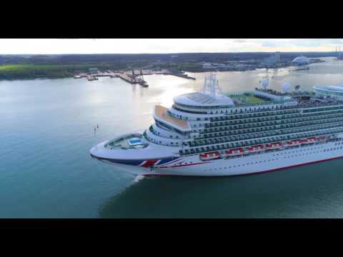 Cruise Ships Leaving Southampton Docks | DJI P4P Drone | Phantom 4 Pro
