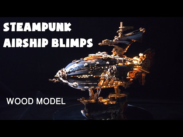 Vídeo relacionado con FUNPOLA LED Puzzle 3D de Madera Modelo de dirigible - Steampunk Maquetas para Construir Adulto con LED - Construcción de Modelo de dirigible de Madera para Adultos (Gris)