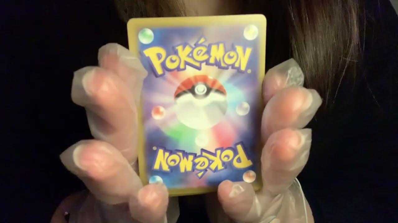 【音フェチ】手袋でポケカ触る！